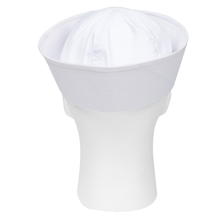 Army Universe White US Navy USN Type Uniform Dixie Cup Sailor Hat with Official Pin