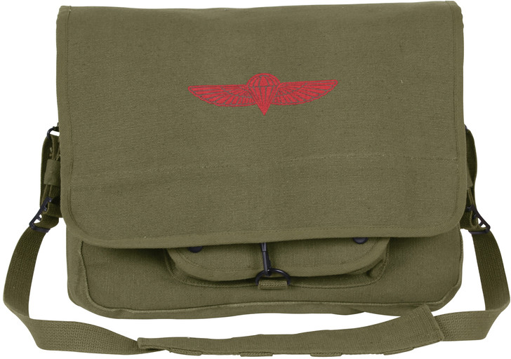Olive Drab Israeli Paratrooper Shoulder Bag