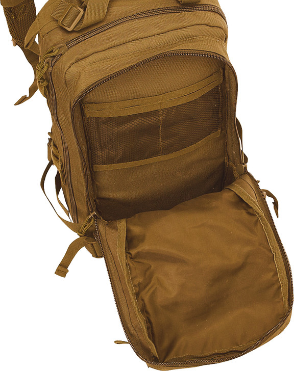 Coyote Brown MOLLE Military Medium Transport Backpack with Army Universe Patch