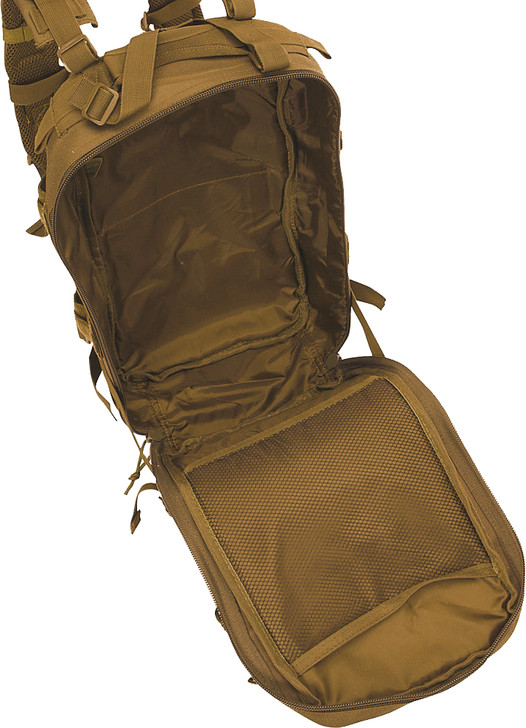 Coyote Brown MOLLE Military Medium Transport Backpack with Army Universe Patch