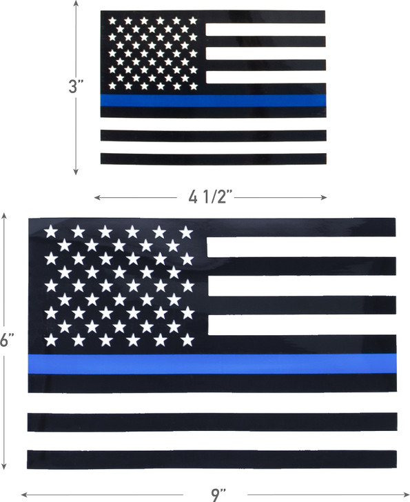 Transparent Thin Blue Line Flag Decal Law Enforcement Flag