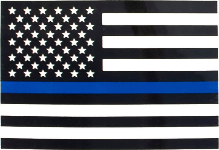 Transparent Thin Blue Line Flag Decal Law Enforcement Flag