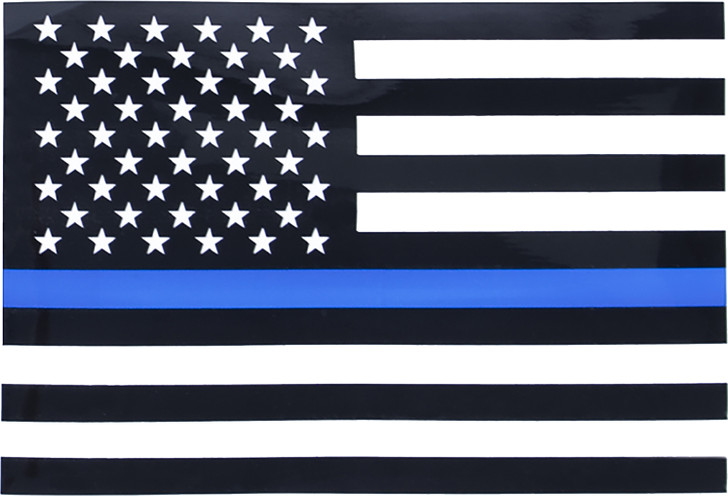 Transparent Thin Blue Line Flag Decal Law Enforcement Flag