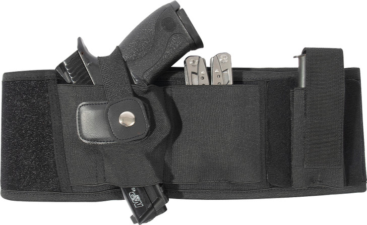 Black Neoprene Concealed Carry Belly Band Discreet Concealed CCW Holster