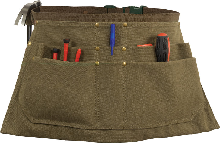 Canvas Waist Work Apron Garden Woodwork Waist Tool Belt with Six Pouches