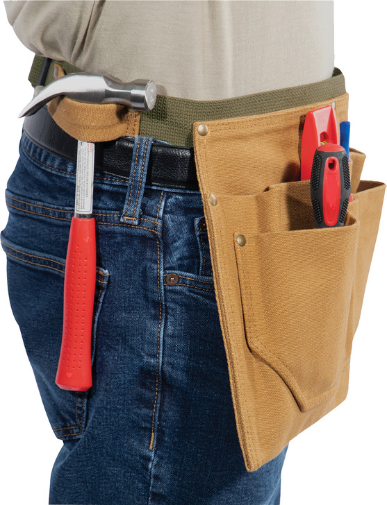 Canvas Waist Work Apron Garden Woodwork Waist Tool Belt with Six Pouches