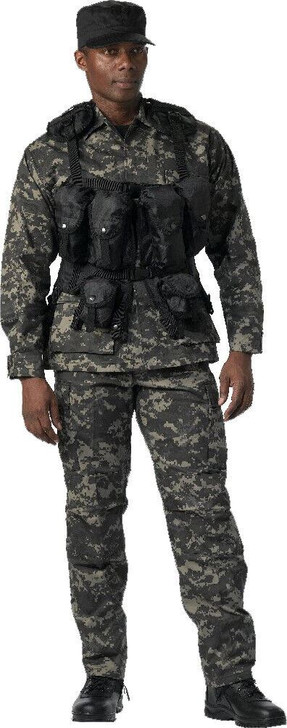 Black Tactical Assault Gear Vest Multi Pocket Military Police Airsoft Paintball