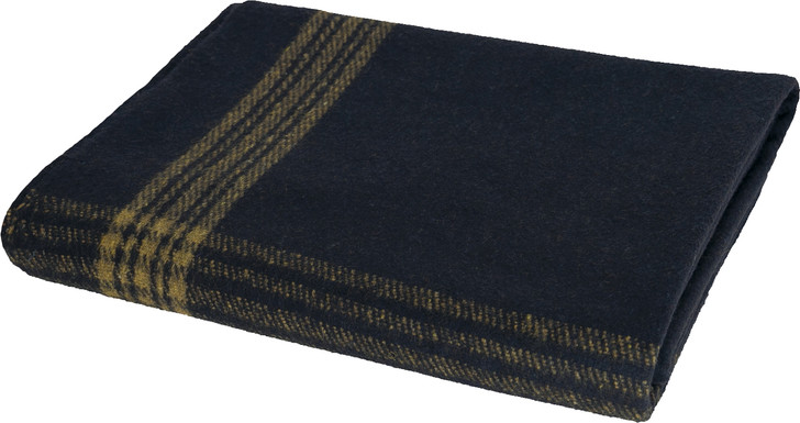 Striped Wool Blend Blanket Camping Survival Emergency Bed Throw Cover 62" x 80" Military Army Style Warm Winter Bedding Cover