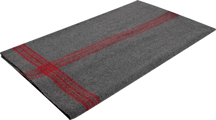 Striped Wool Blend Blanket Camping Survival Emergency Bed Throw Cover 62" x 80" Military Army Style Warm Winter Bedding Cover