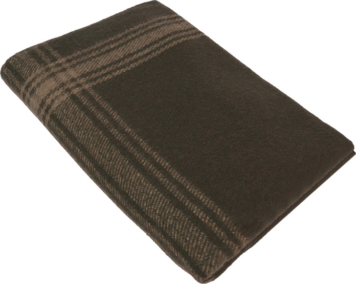 Striped Wool Blend Blanket Camping Survival Emergency Bed Throw Cover 62" x 80" Military Army Style Warm Winter Bedding Cover