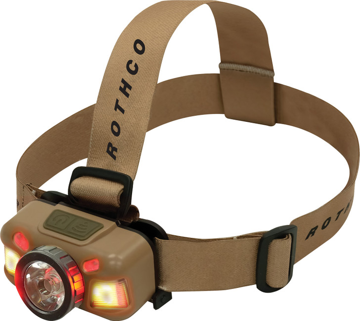 Rechargeable 600 Lumen Led Headlamp Motion Sensor Multi-Function Work Flashlight