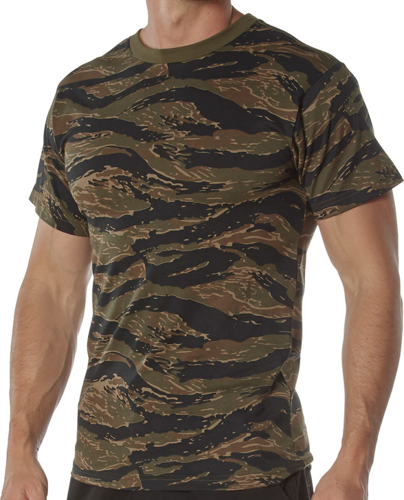 100% Cotton 5oz. Camouflage Short Sleeve T-Shirt Army Fashion Standard Fit Tee