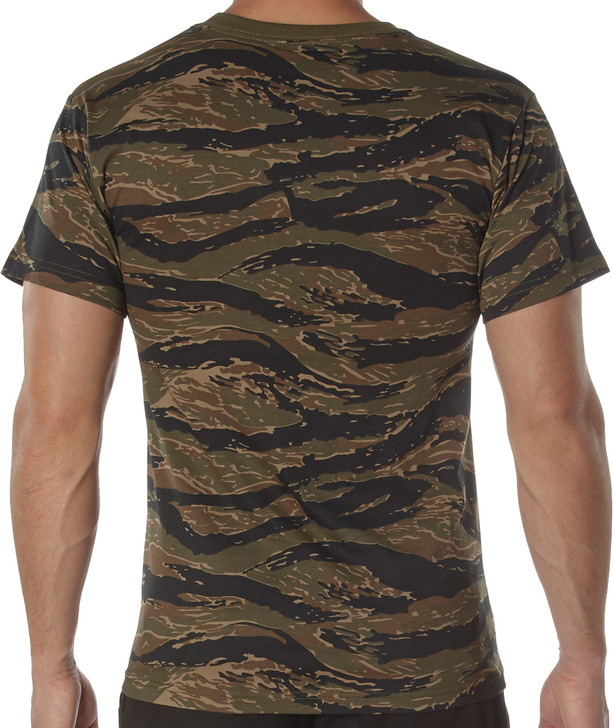 100% Cotton 5oz. Camouflage Short Sleeve T-Shirt Army Fashion Standard Fit Tee