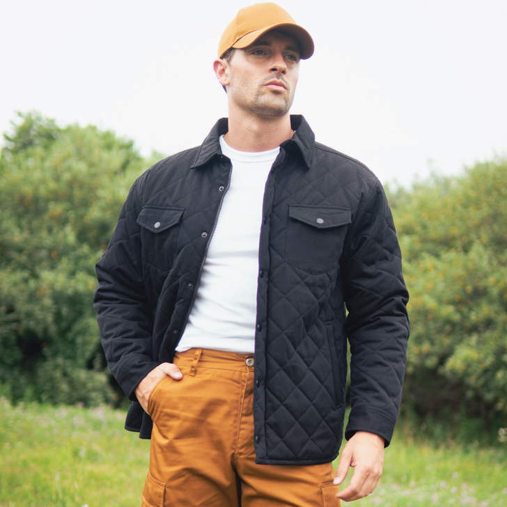 Diamond Quilted Cotton Jacket