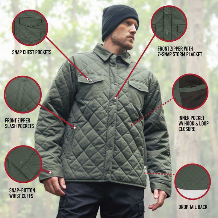 Diamond Quilted Cotton Jacket