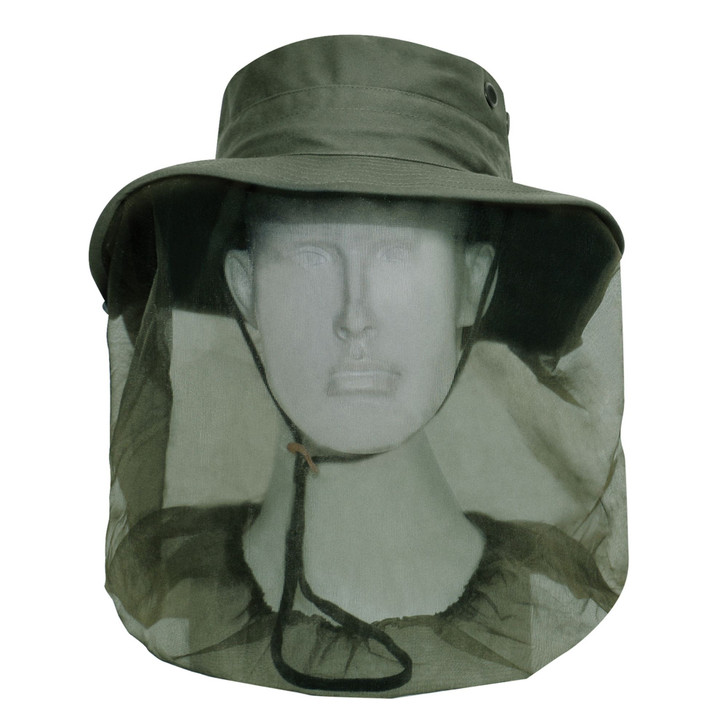 Adjustable Boonie Hat With Mosquito Netting - Olive Drab