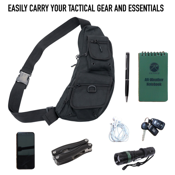Tactical Crossbody Everyday Carry Bag with Adjustable Shoulder Strap