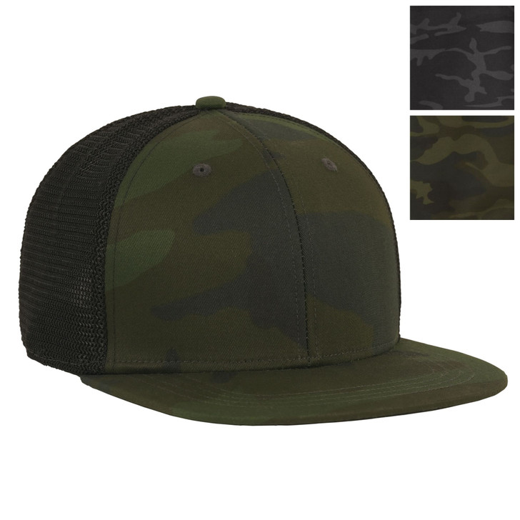 Midnight Camo Trucker Cap Stealth Ops Mesh Back Hat