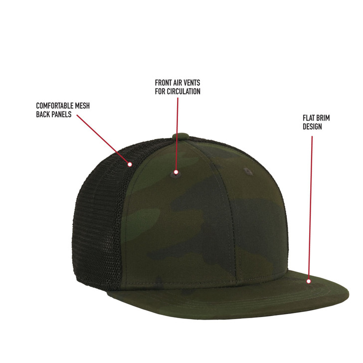 Stealth Ops Midnight Camo Trucker Cap with Mesh Back
