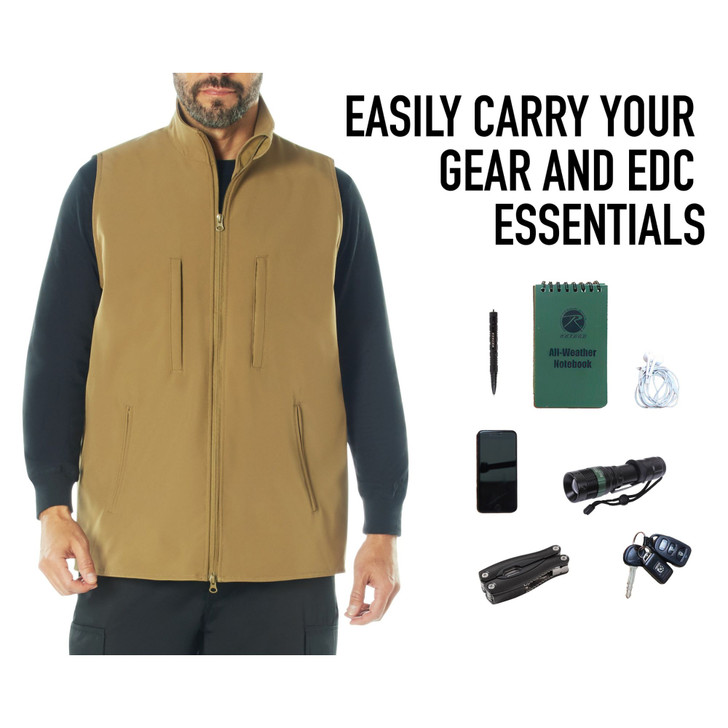 Conceal-Ops V2 Soft Shell Vest–Waterproof Tactical Vest For Duty and Casual Wear