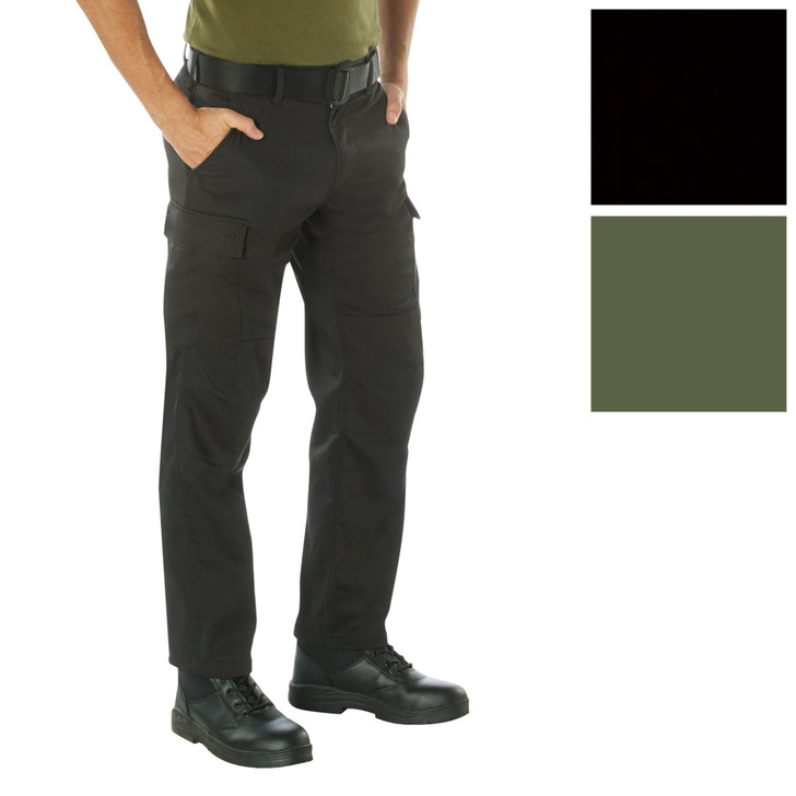 Active Flex BDU Pants Heavyweight Poly/Cotton Work Active Ready Combat Trousers, Straight Fit