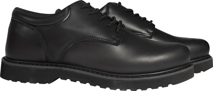 Black Uniform Oxford Shoes Work Sole Military Police Duty Dress Shoes Goodyear Welt