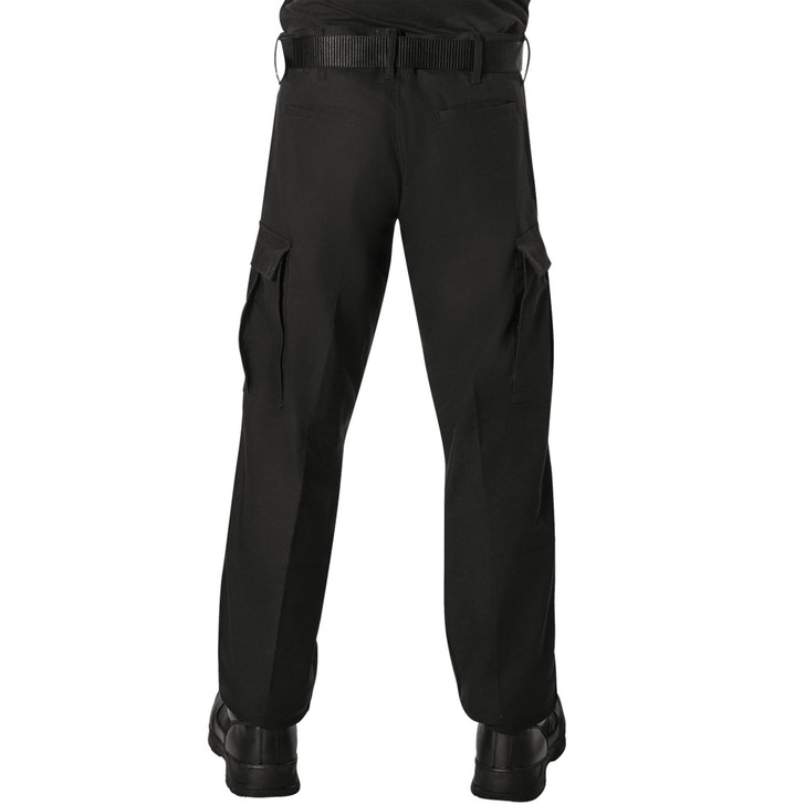 Men's Active Flex Fleece Lined Canvas Work Pants - Six Pocket Cargo Rugged Heavy Duty Work Trousers