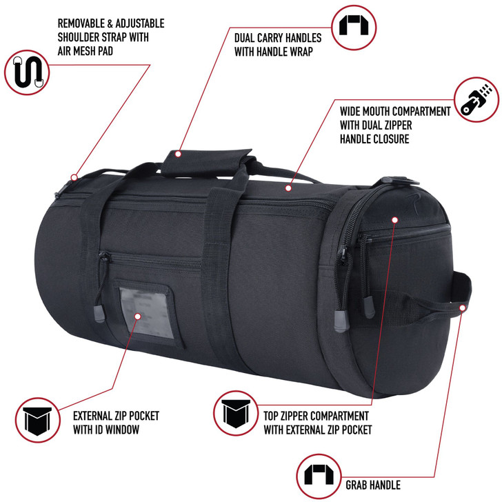 Tactical Traveler Duffle Bag Rugged MOLLE Carry & Shoulder EDC Gear Bag