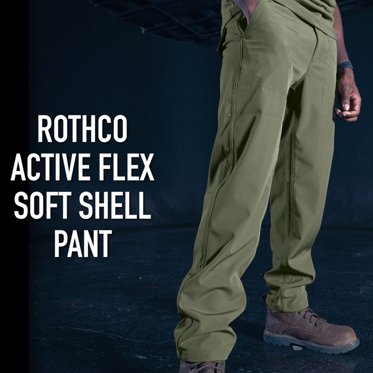 Men’s Lightweight Active Flex Soft Shell Pants – Stretchable Water Resistant Rugged Trousers