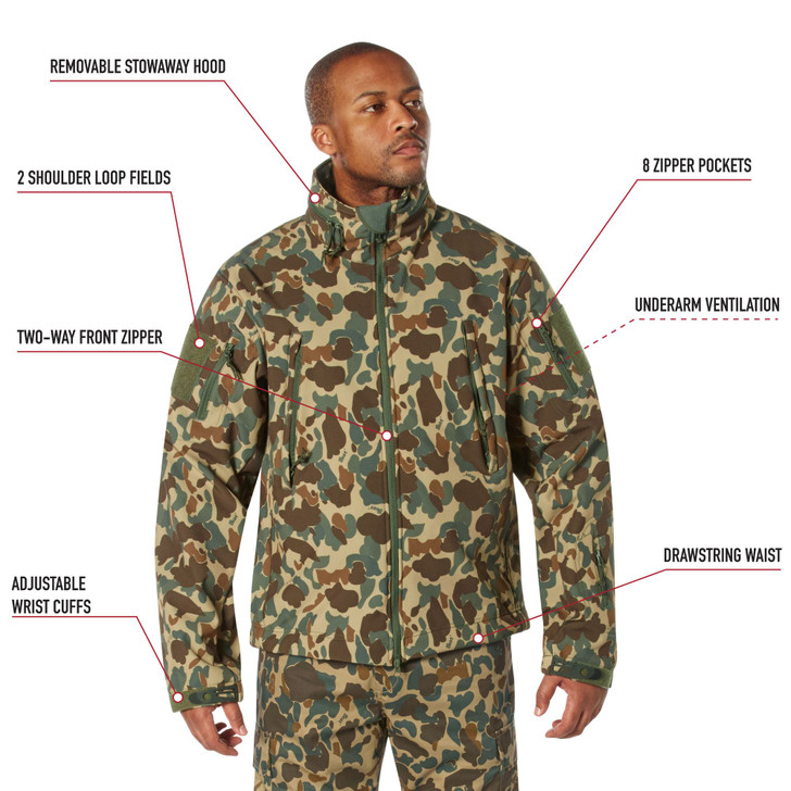 Fred Bear Camo Special Ops Soft Shell Waterproof Jacket with Fleece Lining