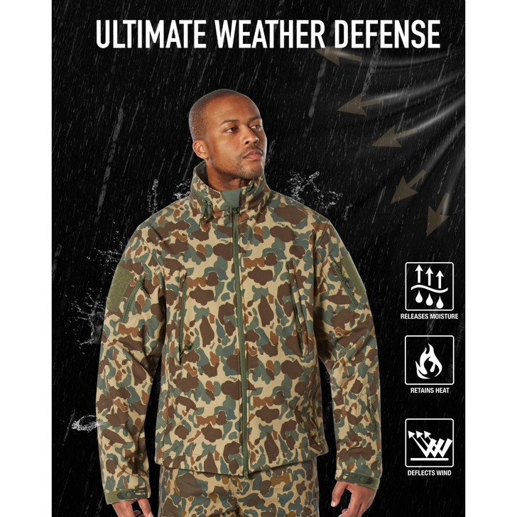 Fred Bear Camo Special Ops Soft Shell Waterproof Jacket with Fleece Lining
