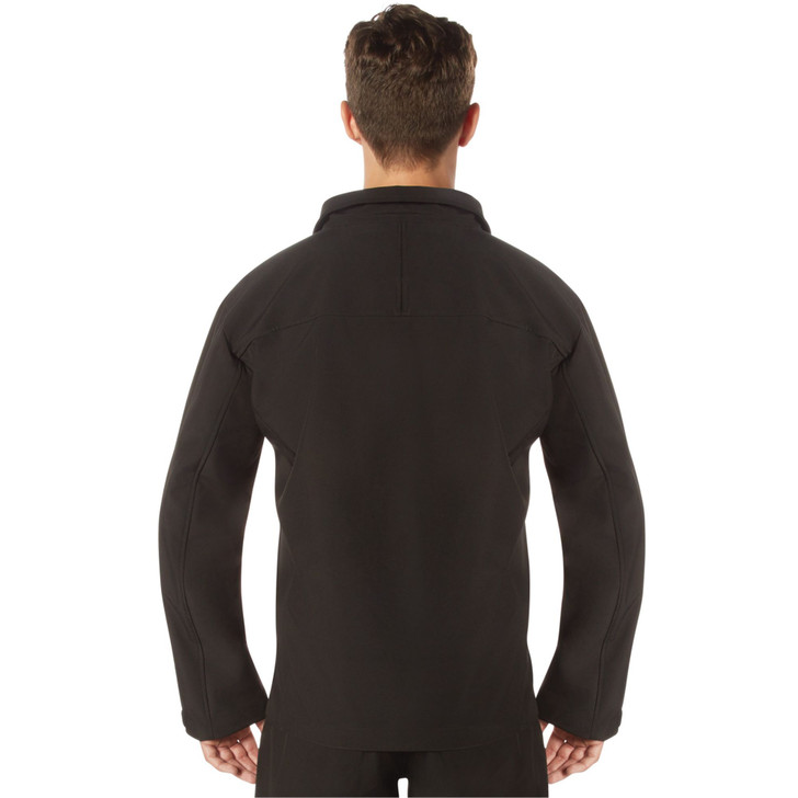 Black Covert Ops Concealed Carry Soft Shell Jacket - Water-Resistant CCW Jacket