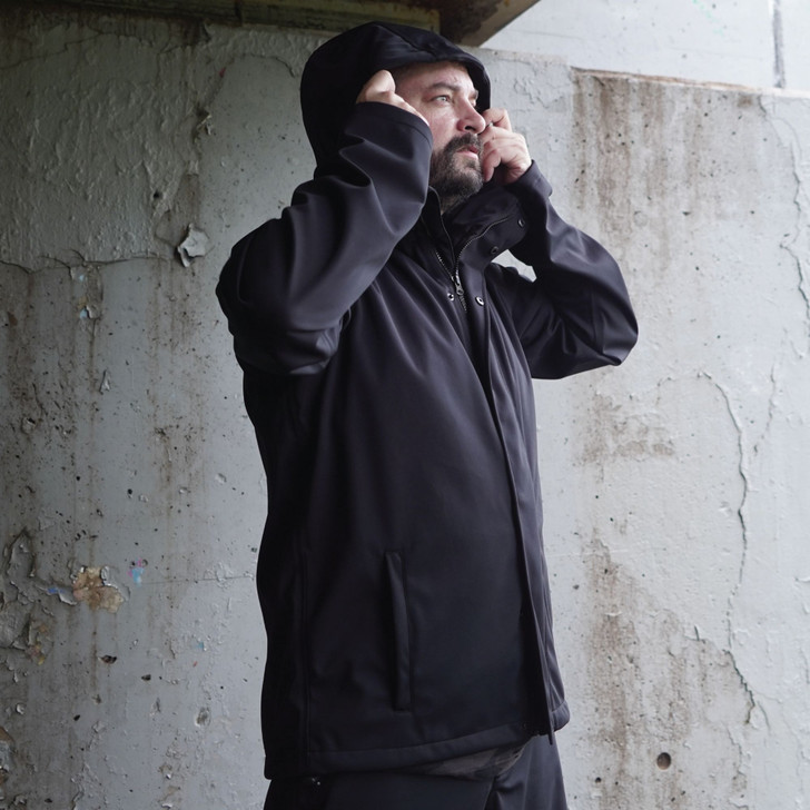 Black Shadow Ops Waterproof Rain Jacket - Ultra-Light High-Performance Rain Coat