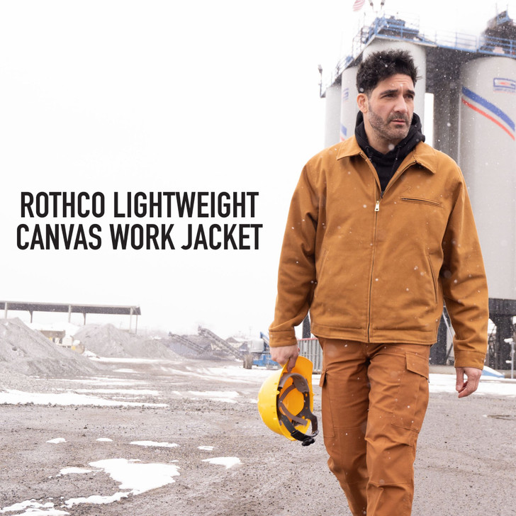 Men’s Lightweight Canvas Work Jacket – Rugged Water-Resistant Outdoor Jacket