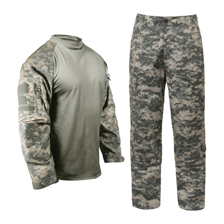 Men's Tactical Airsoft Combat Uniform Set, Military Combat Shirt & BDU Pants
