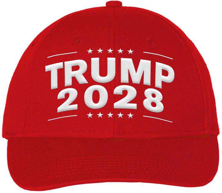 Trump 2028 Embroidered Baseball Cap, MAGA Hat, Make America Great Again, Patriotic USA Adjustable Dad Hat for Men and Women