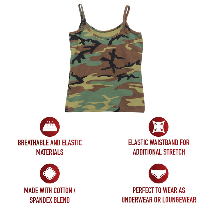 Woodland Camo "Booty Camp" Booty Shorts & Tank Top Set