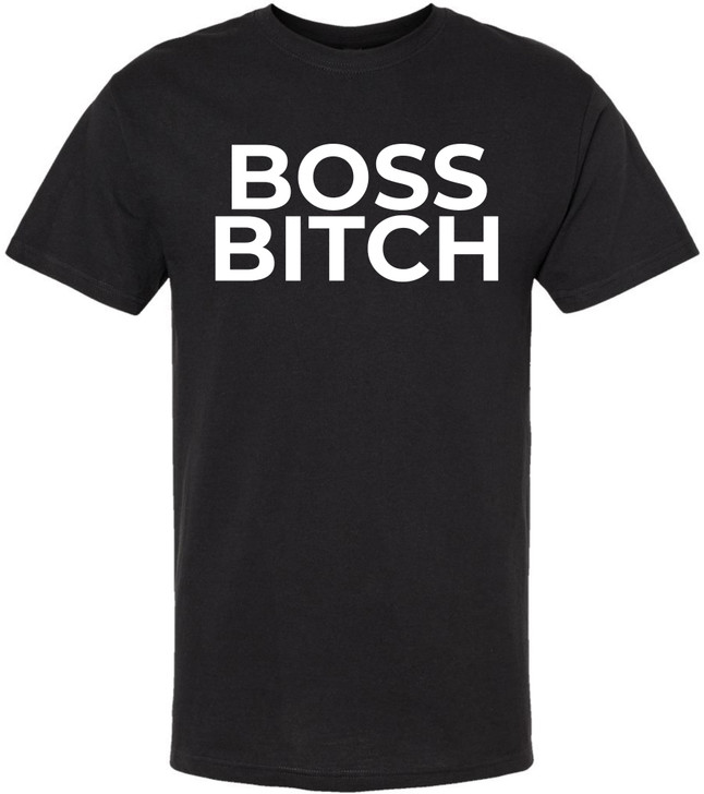 Boss Bitch Female Graphic Printed Tee – Funny Empowering T-Shirt for Women, Girl Boss Gift, Feminist Statement Shirt, Black