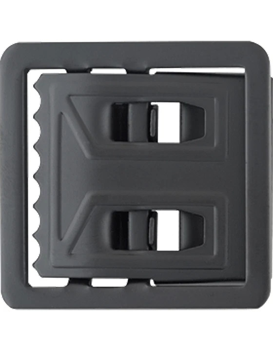 Black Open Face Web Belt Metal Buckle 3 Pack