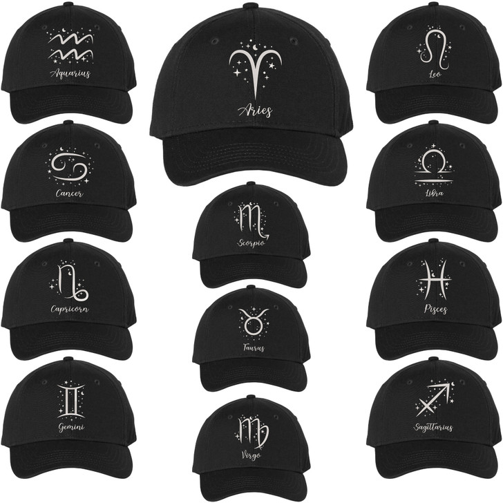 Zodiac signs embroidered baseball cap