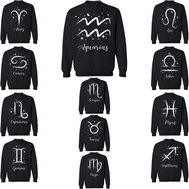 Zodiac Signs Printed Sweatshirt