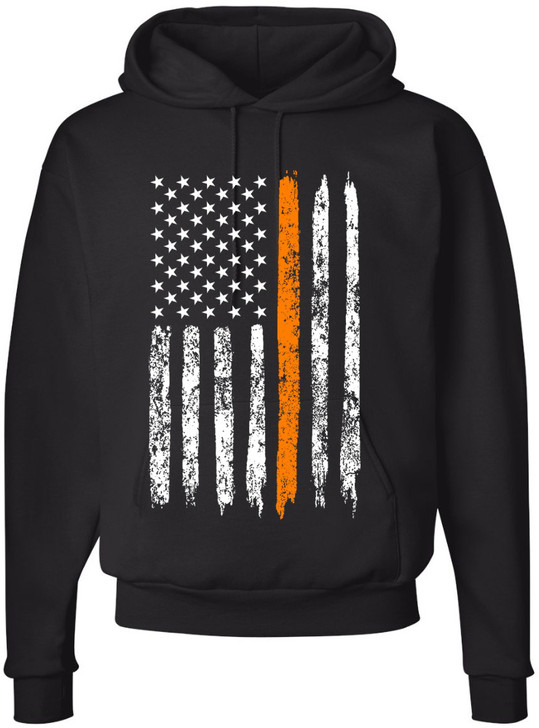 Thin Orange Line REVERSE LONG (Black)