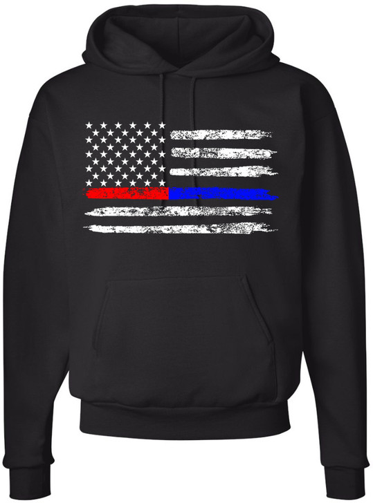 Thin Red/Blue Line REGULAR (Black)