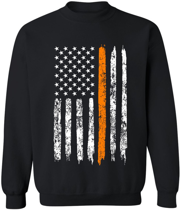 Thin Orange Line REVERSE LONG (Black)