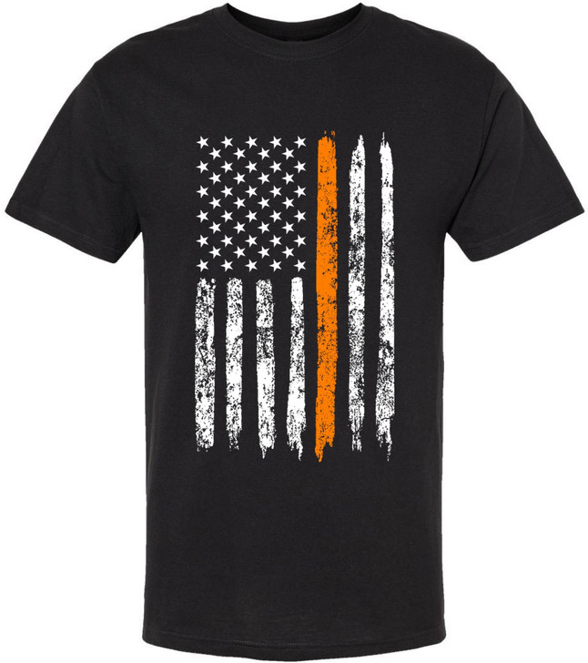 Thin Orange Line REVERSE LONG (Black)