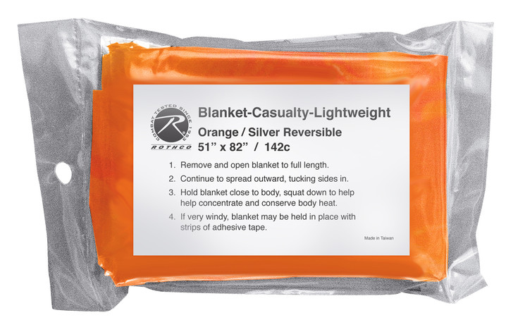 Emergency Survival Blankets Orange & Silver Reversible Lightweight Outdoor Gear 2-Pack