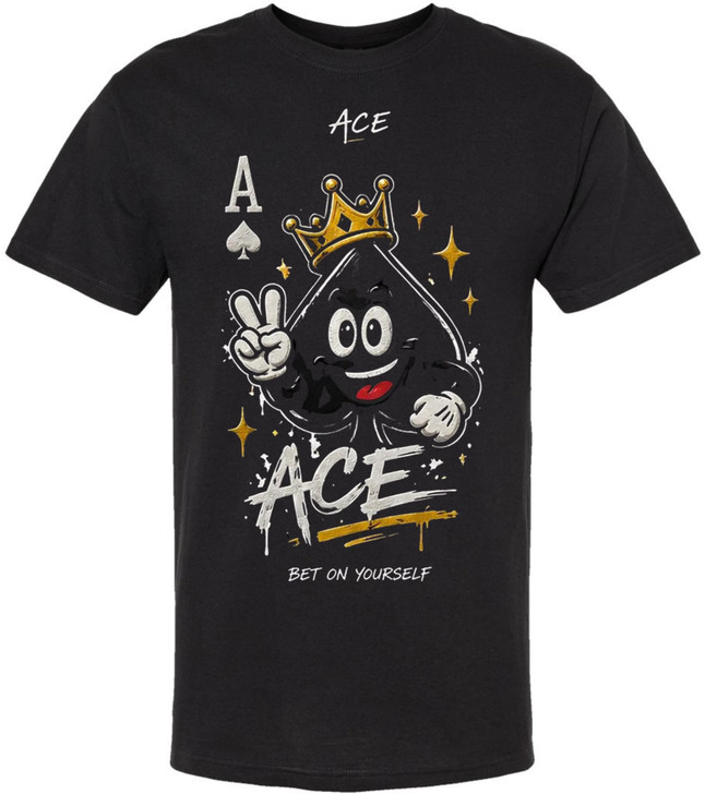 Ace King Queen Jack Printed T-Shirt Playing Card Character Streetwear 100% Cotton Crewneck Tee