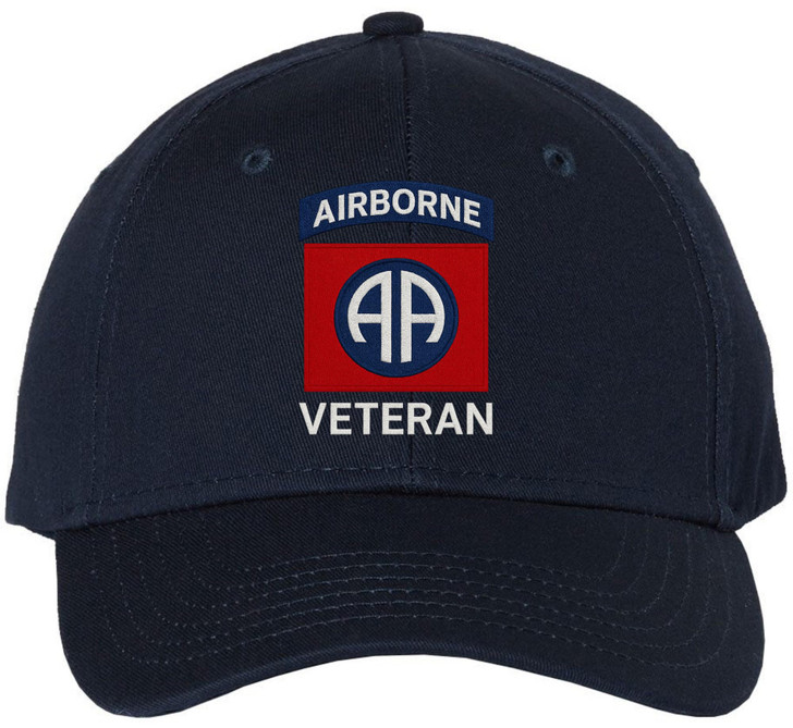 82nd Airborne U.S. Veteran Embroidered Baseball Cap | USA Army Military 100% Cotton Adjustable Unisex Dad Hat