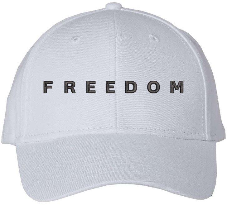 Freedom Embroidered Baseball Cap | Charlie Kirk Political Patriotic Last Moment Inspired Hat for Men & Women, White