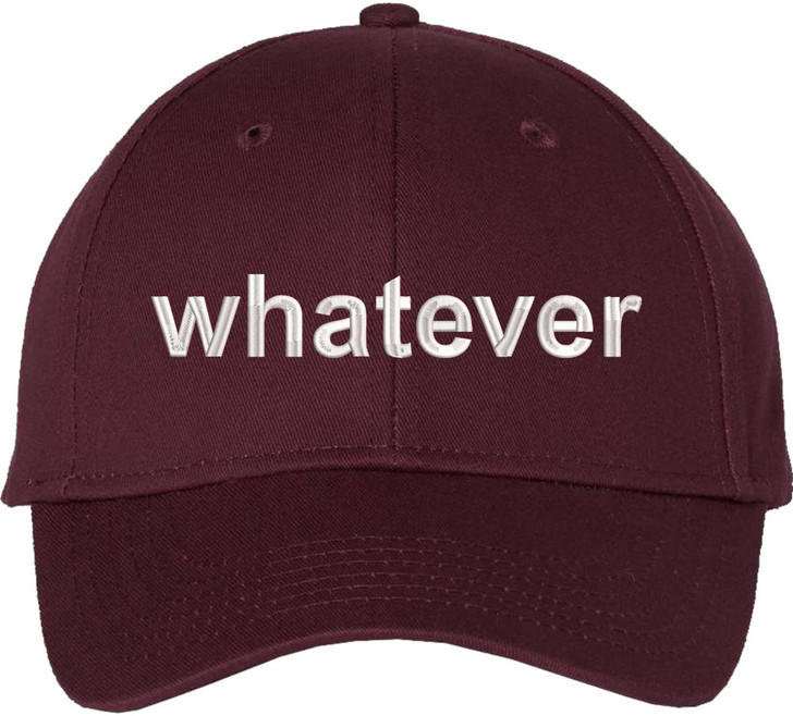 Whatever Embroidered Cap Funny Meme Minimalist Humor Dad Hat Casual Baseball Cap